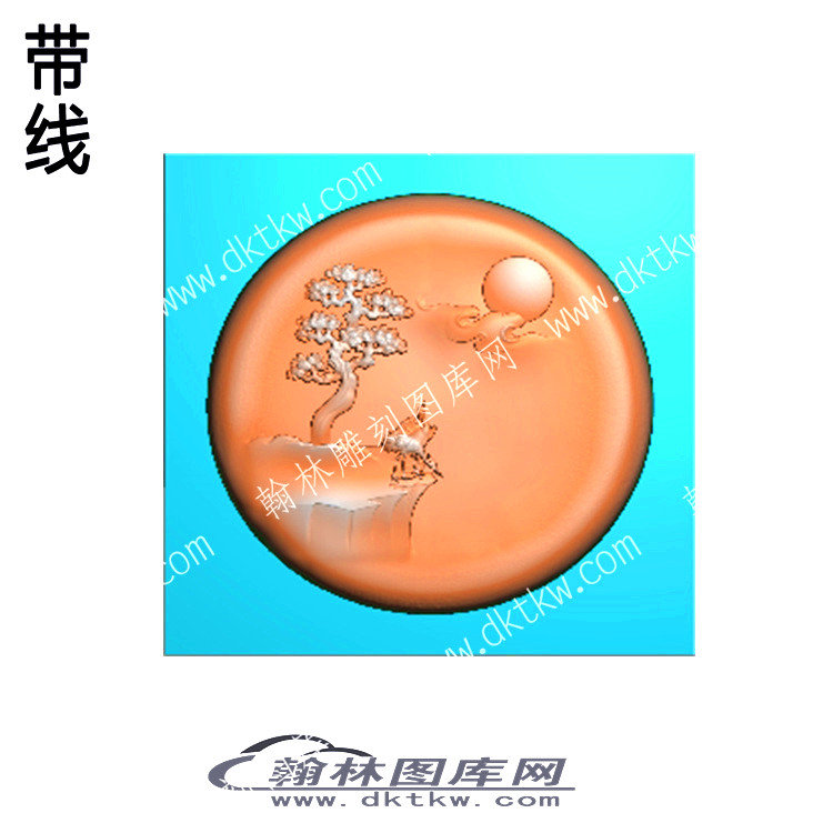 山水浅雕圆牌挂件带线3（QTG-172）.jpg