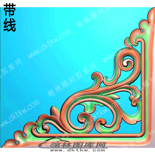 藏式家具洋花5角花带线精雕图(ZSJJ-01-36).jpg