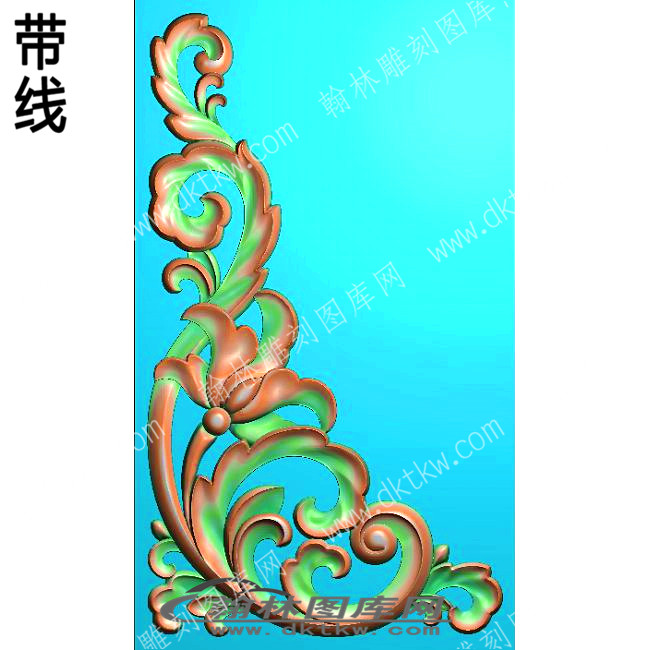 藏式家具洋花7角花带线精雕图(ZSJJ-01-38).jpg