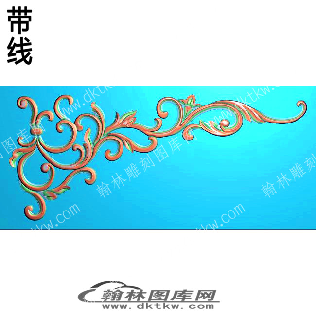 藏式家具洋花角花带线精雕图(ZSJJ-01-41).jpg