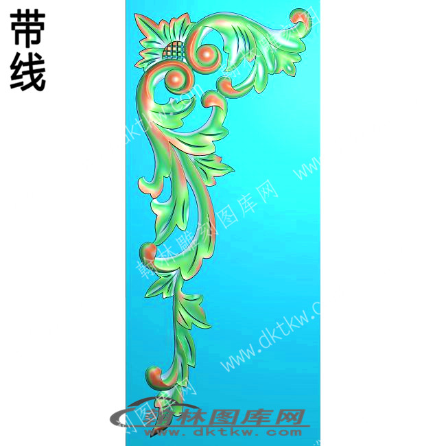 家具欧式洋花角花带线精雕图(ZSJJ-01-67).jpg