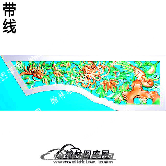 古建菊花鸟雀替带线精雕图(ZSJJ-06-29).jpg
