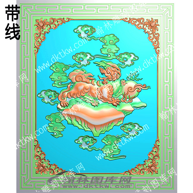 藏式背板 藏狮子带线精雕图(ZSJJ-07-02).jpg