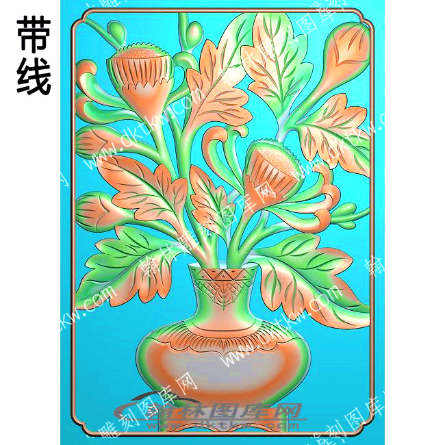 藏式插花花瓶带线精雕图套图(ZSJJ-07-04).jpg