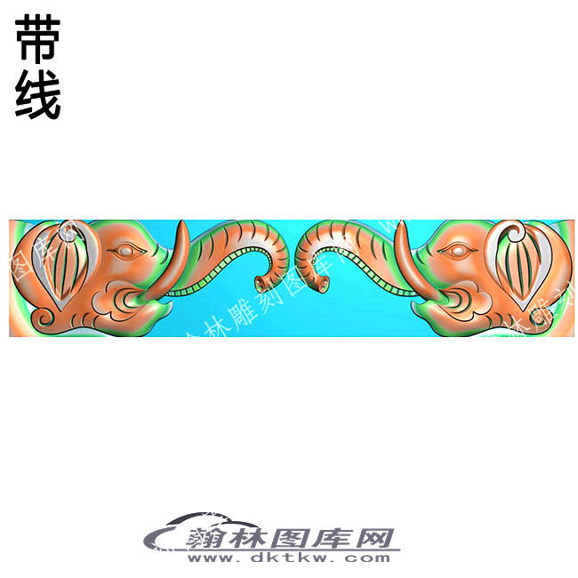 藏式家具 双大象华东背板带线精雕图(ZSJJ-07-16).jpg