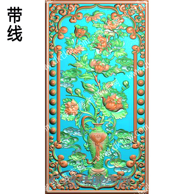 藏式精雕图牡丹花瓶2带线精雕图(ZSJJ-07-26).jpg