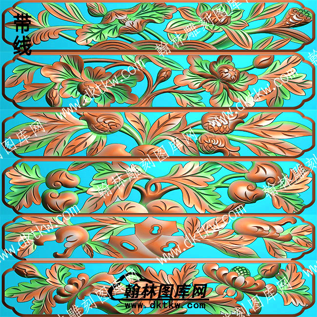藏式植物花草围板牙板带线精雕图套图(ZSJJ-07-47).jpg