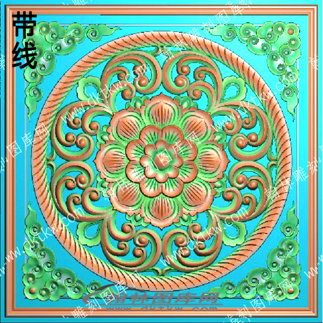 藏式洋花 莲花带线精雕图(ZSYH-01-14).jpg