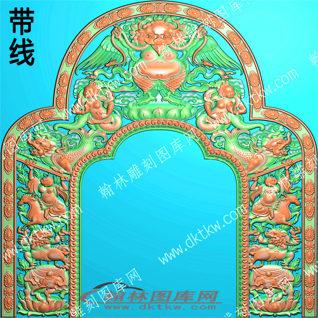 藏式佛龛法座背板带线精雕图33(ZSJJ-09-03).jpg