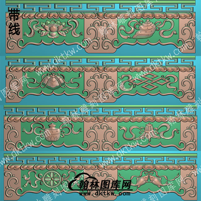 藏式八宝组合围板牙板带线精雕图(ZSJJ-10-08).jpg