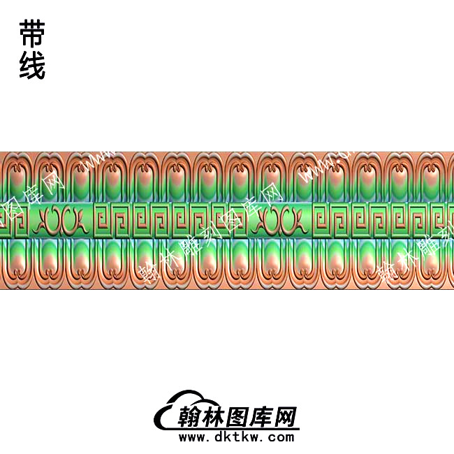 藏式家具牙板围板回纹带线精雕图(ZSJJ-10-33).jpg