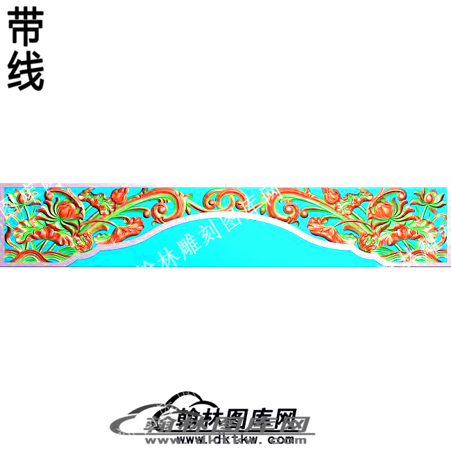 古建凉亭荷花莲叶横梁带线精雕图(ZSJJ-10-48).jpg
