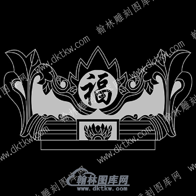 墓碑碑头福线雕图（MBBT-305).jpg