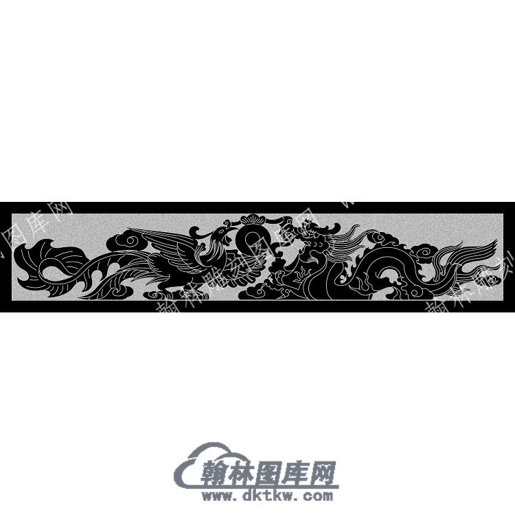 墓碑横梁龙凤线雕图（MBHL-138).jpg