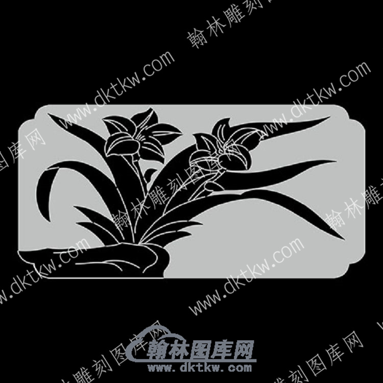 墓碑栏板兰花线雕图（MBLB-592).jpg