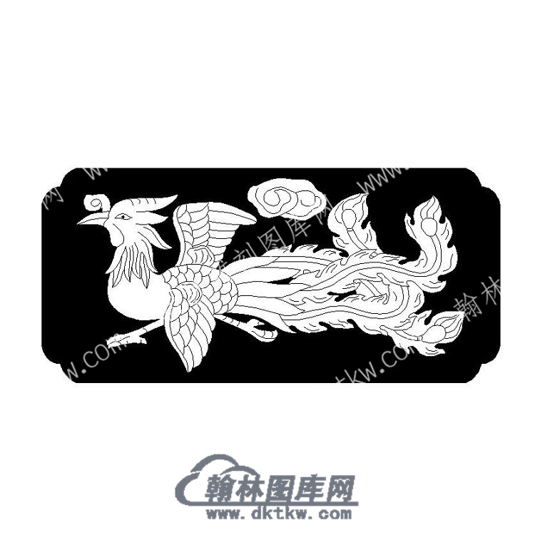 墓碑栏板凤飞矢量线雕图（MBLB-528).jpg