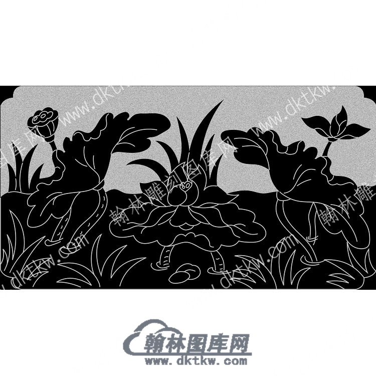 墓碑栏板花草线雕图（MBLB-554).jpg