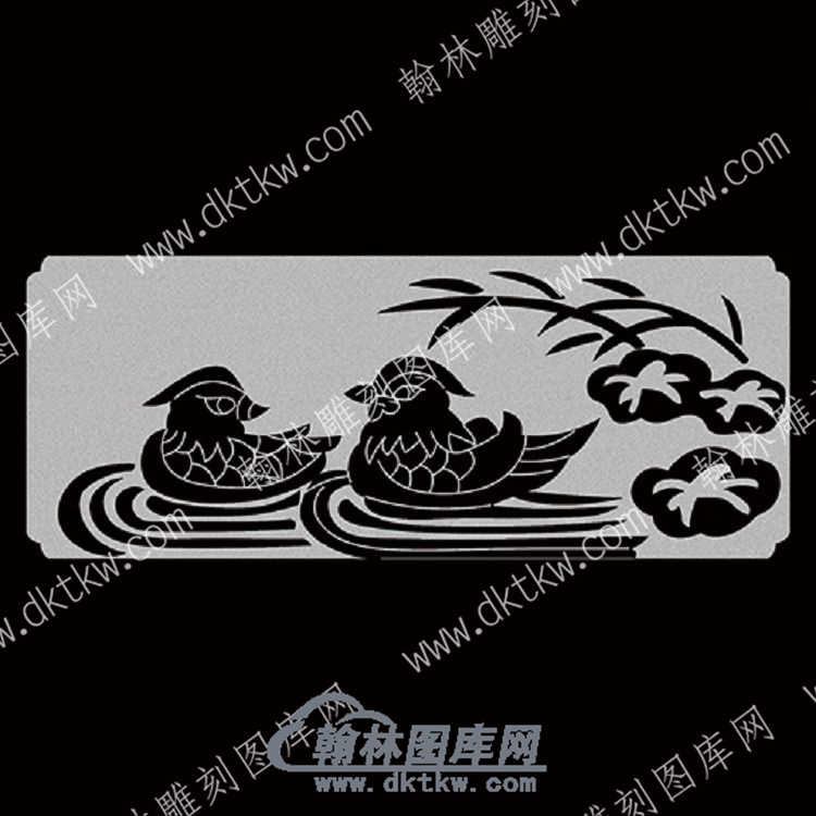 墓碑栏板鸳鸯线雕图（MBLB-567).jpg