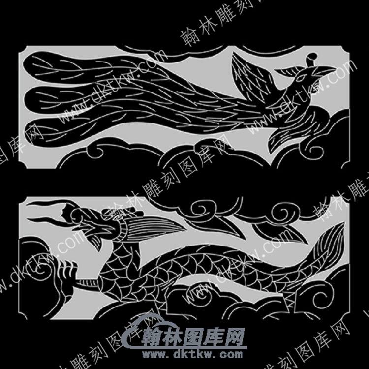 墓碑栏板龙凤线雕图（MBLB-600).jpg