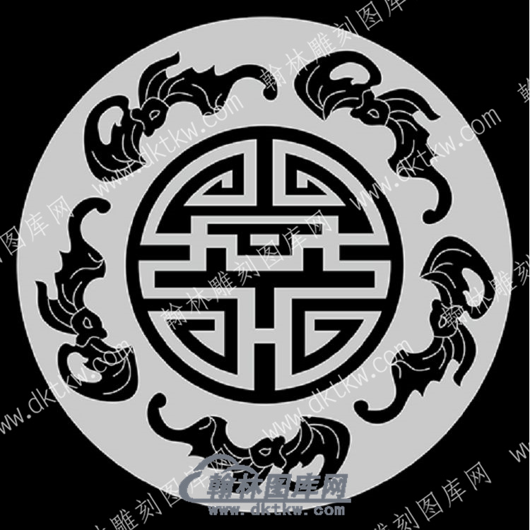 墓碑其它原图形蝙蝠线雕图（MBQT-081).jpg
