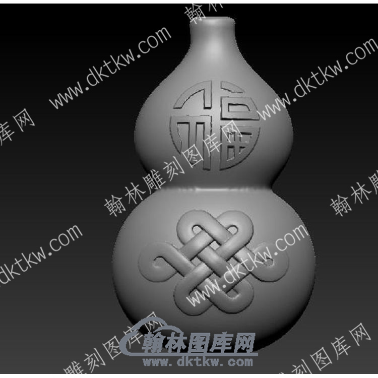 立体葫芦中国结福圆雕图（YDZH-083）.jpg