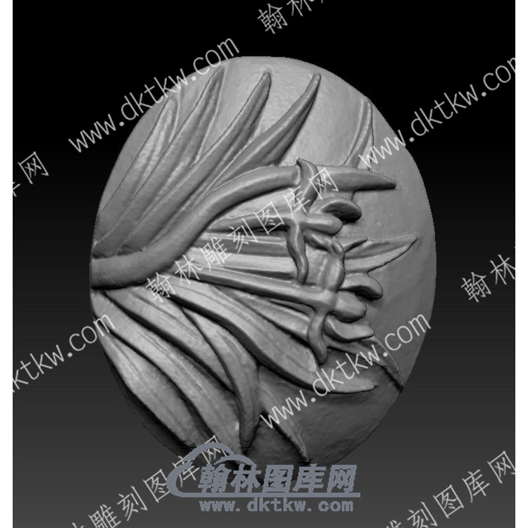 立体兰花圆雕图（YDZH-089）.JPG