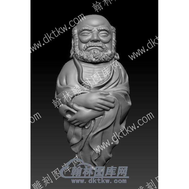 立体八品达摩圆雕图（YDDM-002）.JPG