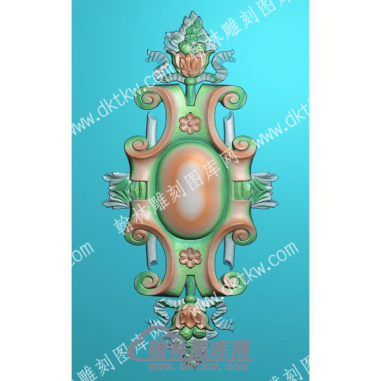 欧式长方形洋花精雕图（OSYH-393）.jpg