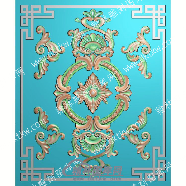 欧式方形洋花精雕图（OSYH-201）.jpg