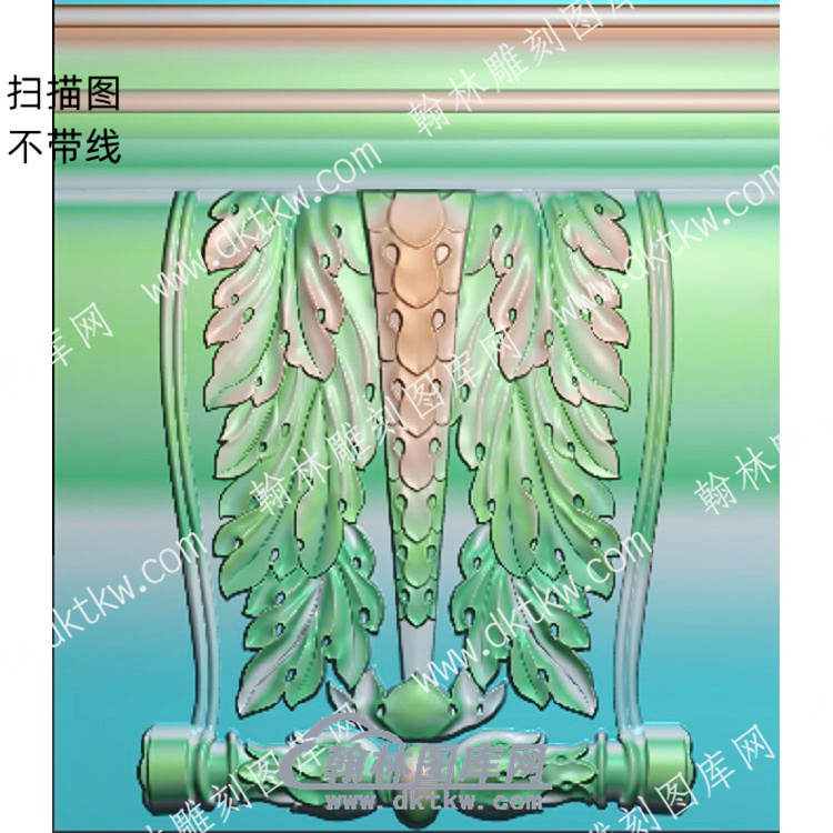 欧式洋花装饰罗马柱头扫描图（OSZS-001）.jpg
