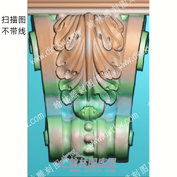 欧式洋花装饰罗马柱头扫描图（OSZS-004）.jpg