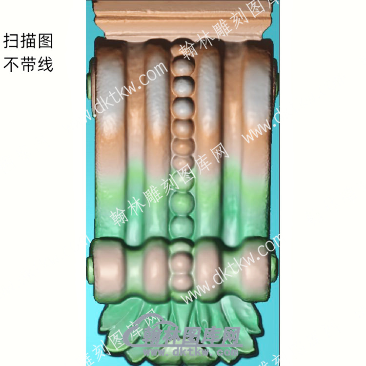 欧式洋花装饰罗马柱头扫描图（OSZS-005）.jpg