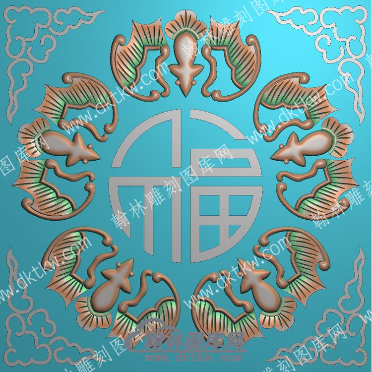 中式蝙蝠福精雕图（ZSDW-040）.jpg