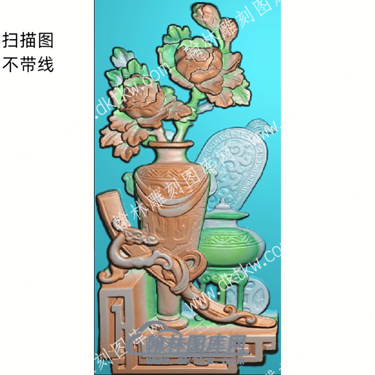 中式博古花瓶扫描图（ZSBG-003）.jpg