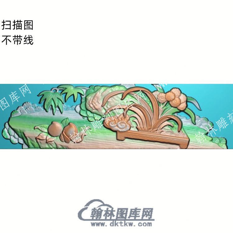中式博古桃兰花白菜扫描图（ZSBG-079）.jpg