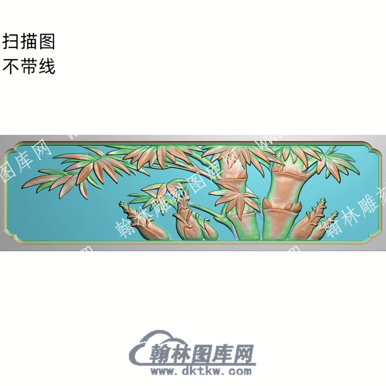 中式竹笋竹子扫描图（ZSZW-119）.jpg