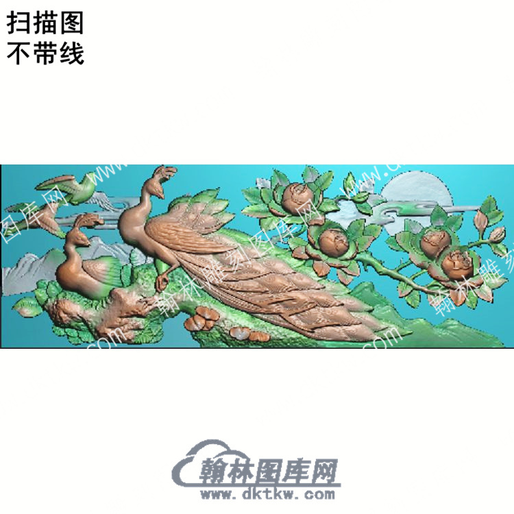 中式凤凰牡丹鸟扫描图（ZSDW-177）.jpg