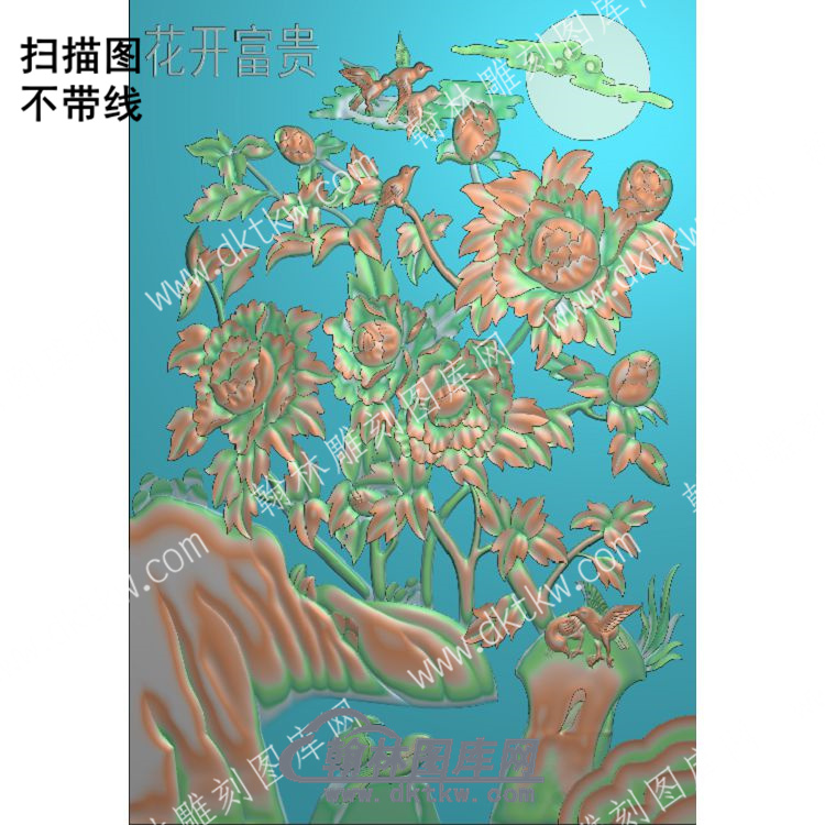 中式花开富贵鸟扫描图（ZSDW-345）.jpg