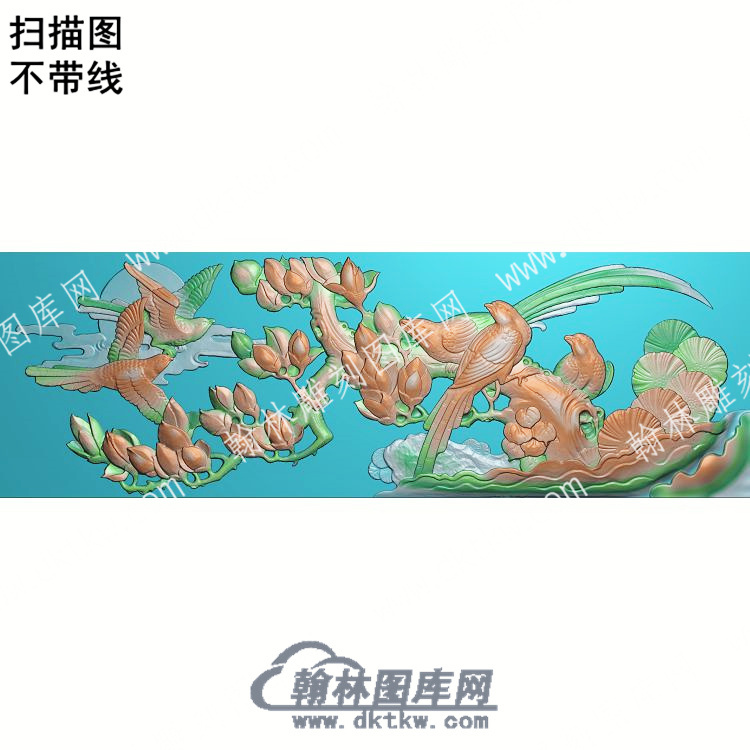 中式花鸟松柏扫描图（ZSDW-256）.jpg