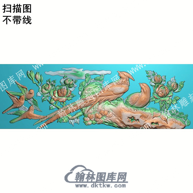 中式锦鸡牡丹花扫描图（ZSDW-189）.jpg