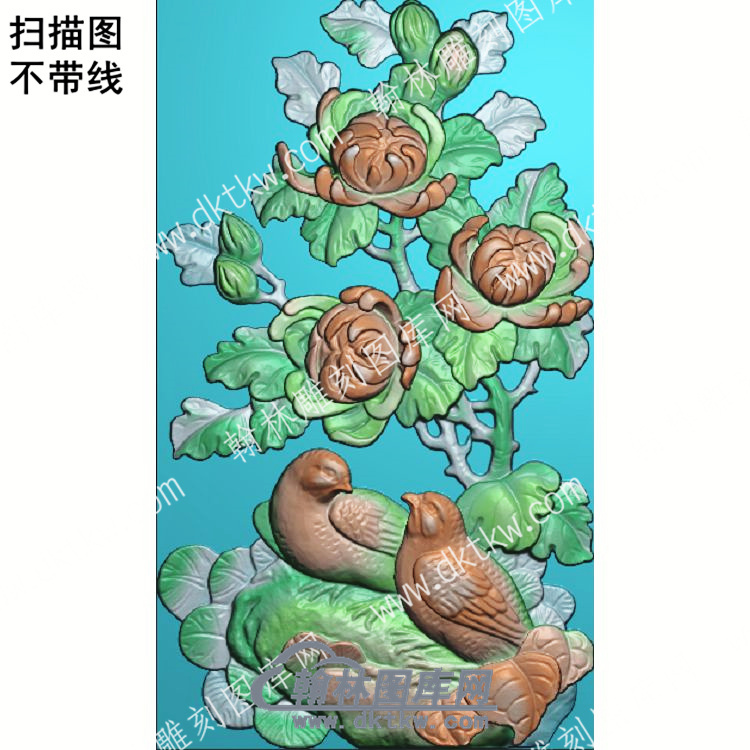 中式菊花鸟扫描图（ZSDW-296）.jpg