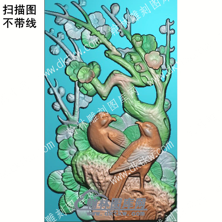 中式梅花鸟扫描图（ZSDW-275）.jpg