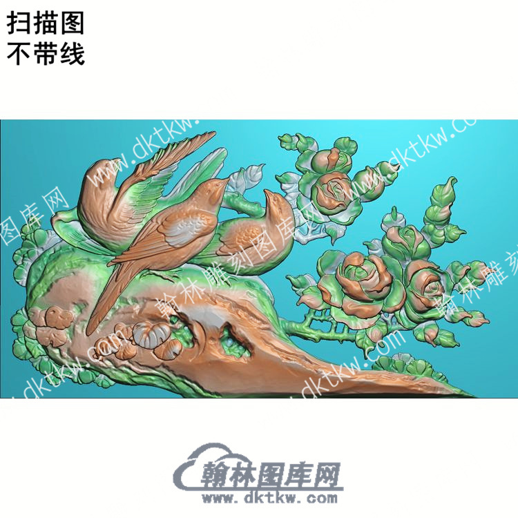 中式鸟花扫描图（ZSDW-218）.jpg