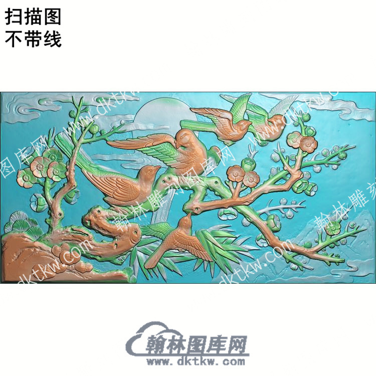 中式鸟梅花扫描图（ZSDW-226）.jpg