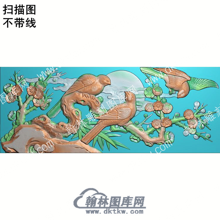 中式鸟梅花扫描图（ZSDW-341）.jpg