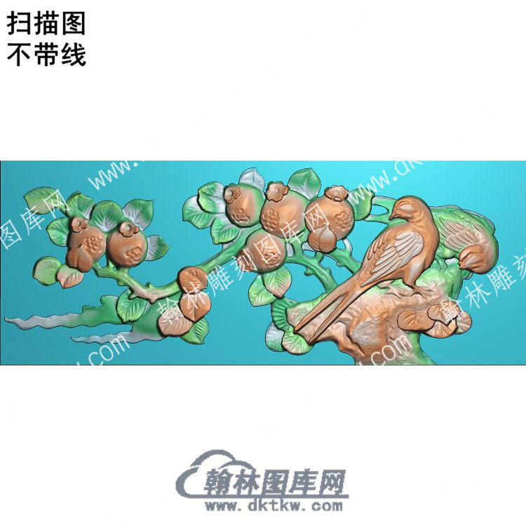 中式石榴鸟扫描图（ZSDW-158）.jpg
