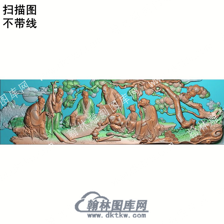 中式古代人物老者赏画扫描图（ZSRW-063）.jpg