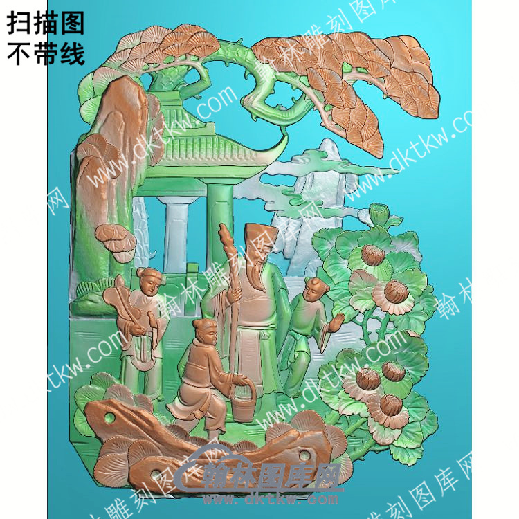 中式陶渊明赏菊扫描图（ZSRW-097）.jpg