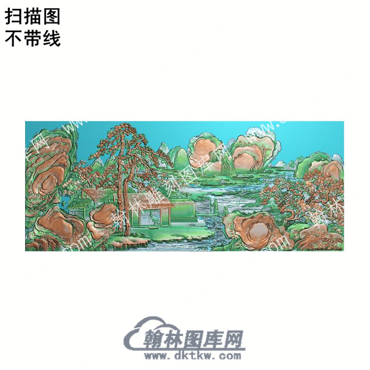 中式房屋山水扫描图（ZSSS-010）.jpg