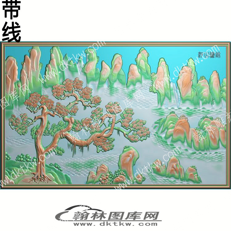 中式锦绣山河山水带线精雕图（ZSSS-015）.jpg